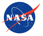 NASA logo. Red white and blue.