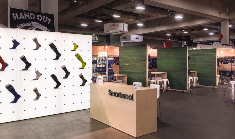 Merch Wall at Smartwool Outdoor Retailer