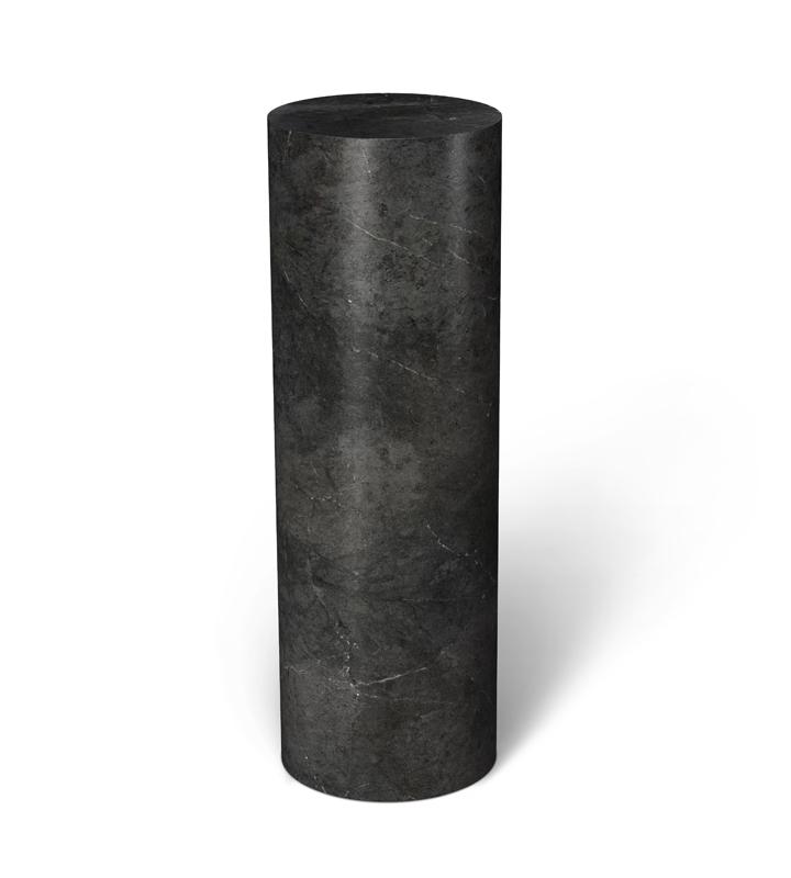 Black Alicante Laminate Cylinder Pedestal 12&quot; dia 12&quot; – Pedestal Source