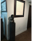 Black Gloss Laminate Cylinder Pedestal (*artwork not included) – Pedestal Source