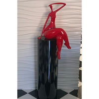 Black Gloss Laminate Cylinder Pedestal (*artwork not included) – Pedestal Source