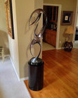 Black Gloss Laminate Cylinder Pedestal (*artwork not included) – Pedestal Source