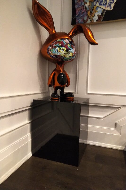 Black Gloss Laminate Pedestal - Display Pedestal - Made in USA