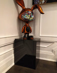 Black Gloss Laminate Pedestal – Pedestal Source