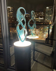 Black Laminate Cylinder Pedestal with Ambient Light – Pedestal Source
