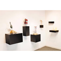 Black Laminate Floating Wall Shelf 11-1/2" x 11-1/2" x 4"h – Pedestal Source