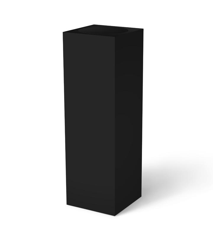 Black Laminate Pedestal with Turntable - Sculpture Display