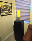 Black Laminate Pedestal with Turntable – Pedestal Source