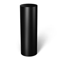 Black Satin Laminate Cylinder Pedestal 12" dia 12" -- – Pedestal Source