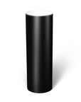 Black Satin Laminate Cylinder Pedestal 12" dia 12" Ambient Light – Pedestal Source