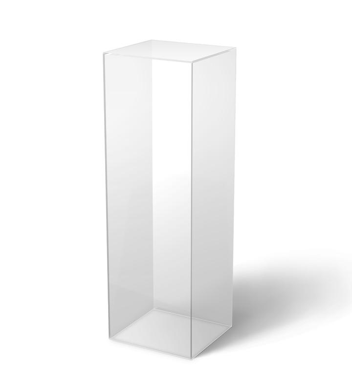 Clear Acrylic Pedestal 11-1/2&quot; x 11-1/2&quot; 12&quot; – Pedestal Source