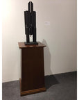 Dark-Dyed Walnut Traditional Tapered Pedestal (real wood veneer) – Pedestal Source