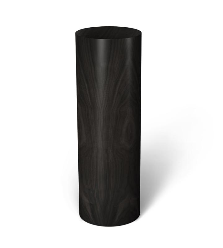 Ebonized Walnut Cylinder Pedestal (real wood veneer) 12&quot; dia 12&quot; – Pedestal Source