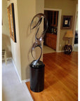 Ebonized Walnut Cylinder Pedestal (real wood veneer) – Pedestal Source
