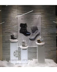 Lighted Acrylic Pedestals in Retail Window Display