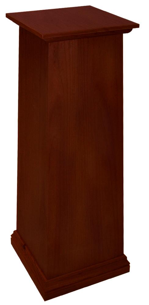 Rosewood-Dyed Alder Veneer Classic Pedestal - Art Display Pedestal