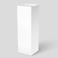 White Gloss Acrylic Pedestal 11-1/2" x 11-1/2" 12" – Pedestal Source