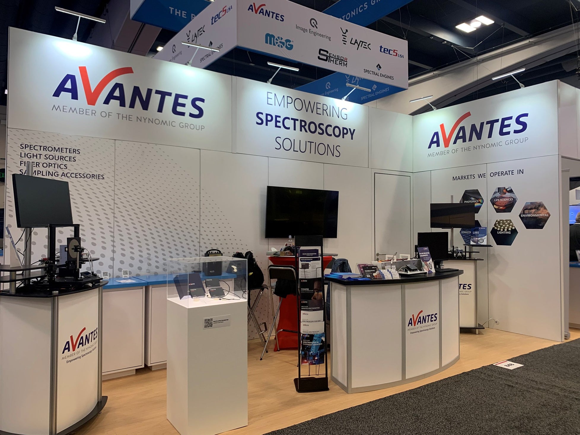 White Laminate Pedestal with Vinyl Logo and Clear Acrylic Cover