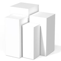 Nesting Pedestals 15"x15"x12" & 11-1/2"x11-1/2"x6" White – Pedestal Source
