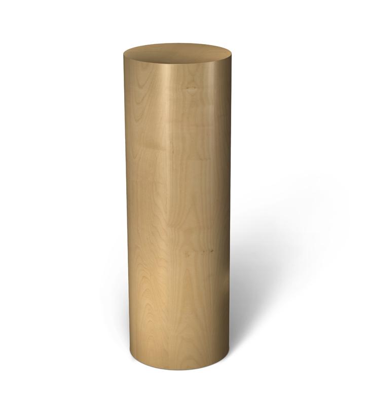 Alder Cylinder Pedestal (real wood veneer) 12&quot; dia 12&quot; – Pedestal Source
