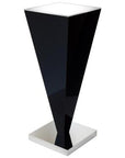Black Gloss Image Pedestal w/ Chrome Base 11-1/2" x 11-1/2" 30" Ambient Light – Pedestal Source