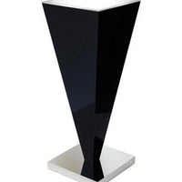 Black Gloss Image Pedestal w/ Chrome Base 11-1/2" x 11-1/2" 30" Ambient Light – Pedestal Source