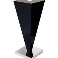 Black Gloss Image Pedestal w/ Chrome Base 11-1/2" x 11-1/2" 30" Spotlight – Pedestal Source