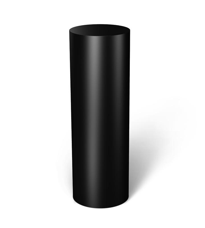 Black Gloss Laminate Cylinder Pedestal (*artwork not included) 12&quot; dia 12&quot; – Pedestal Source