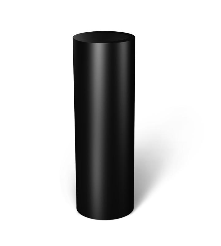 Black Laminate Cylinder Pedestal with Turntable 12&quot; dia 12&quot; – Pedestal Source