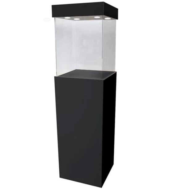 Black Laminate Modern Display Case 11.5&quot; x 11.5&quot; 72&quot; ... – Pedestal Source