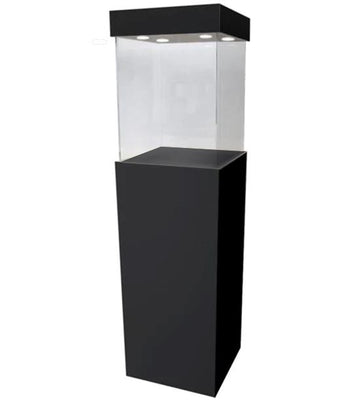 Black Laminate Modern Display Case 11.5" x 11.5" 72" ... – Pedestal Source