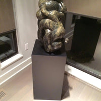 Black Laminate Pedestal with Turntable – Pedestal Source
