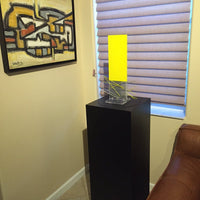 Black Laminate Pedestal with Turntable – Pedestal Source