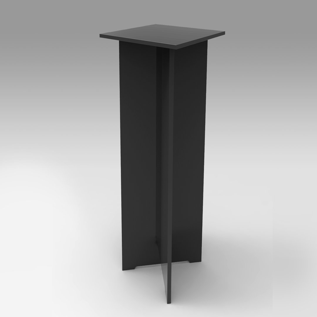 Black Laminate Quickset Collapsible Pedestal 11.5" x 11.5" 30" – Pedestal Source