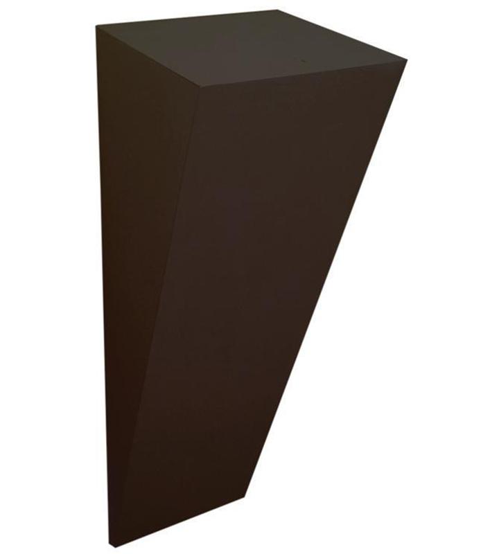 Black Laminate Wedge Wall Shelf 4&quot; x 4&quot; x 13&quot;h – Pedestal Source