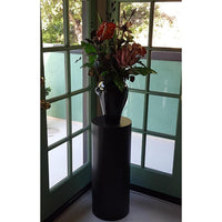 Black Satin Laminate Cylinder Pedestal – Pedestal Source