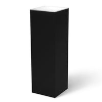 Black Satin Laminate Pedestal 11-1/2" x 11-1/2" 12" Ambient Light – Pedestal Source