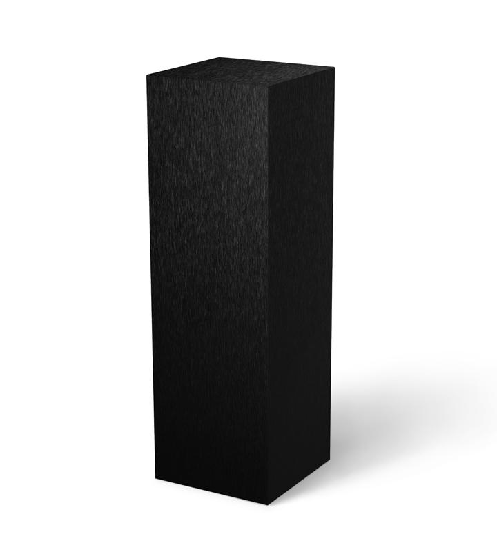 Brushed Black Aluminum Laminate Pedestal 11-1/2" x 11-1/2" 12" – Pedestal Source