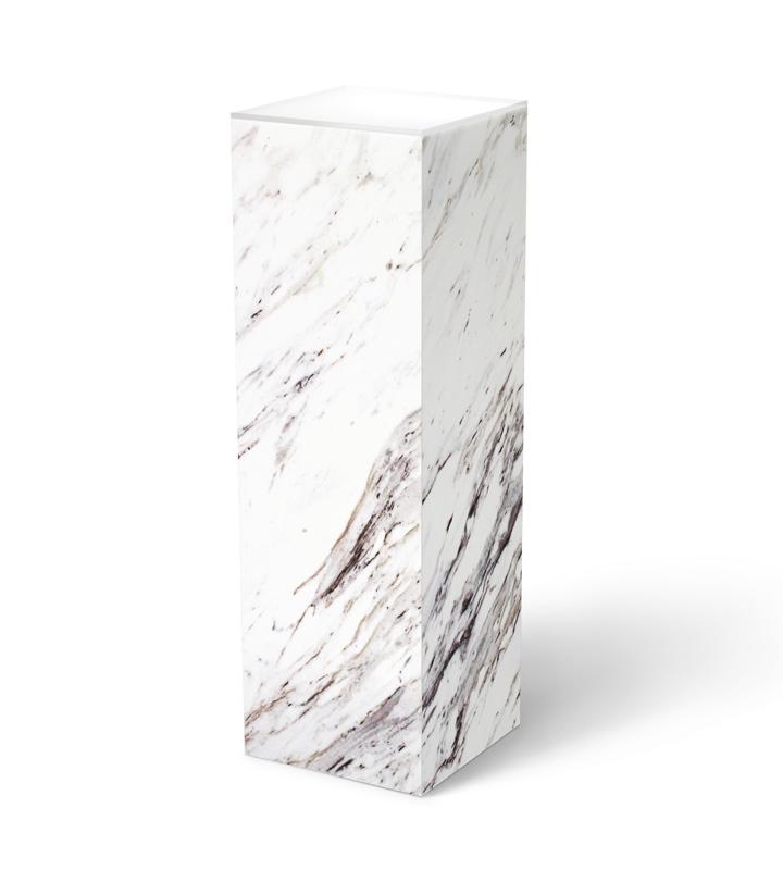Calcutta Marble Laminate Pedestal 11-1/2&quot; x 11-1/2&quot; 12&quot; Ambient Light ‚Äö√Ñ√¨ Pedestal Source