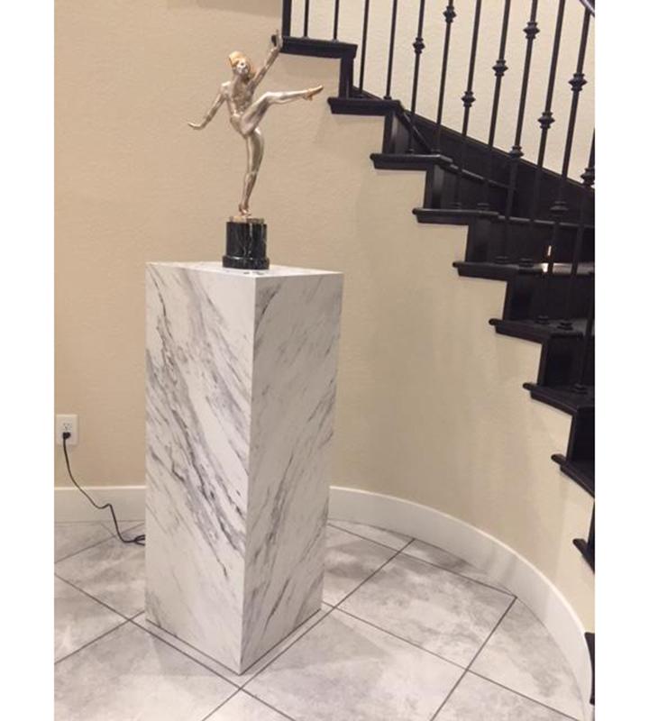 Calcutta Marble Laminate Pedestal – Pedestal Source