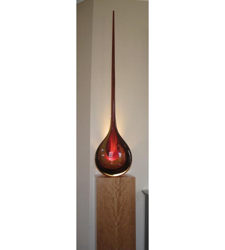 Cherry Pedestal - Wooden Pedestal - Real Wood Veneer | Pedestal Source
