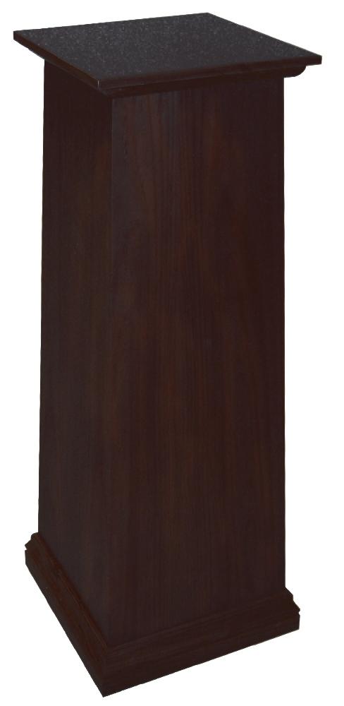 Dark-Dyed Walnut Traditional Tapered Pedestal (real wood veneer) 11-1/2&quot;w x 11-1/2&quot;d 24 – Pedestal Source