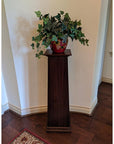 Dark-Dyed Walnut Traditional Tapered Pedestal (real wood veneer) – Pedestal Source