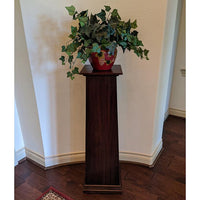 Dark-Dyed Walnut Traditional Tapered Pedestal (real wood veneer) – Pedestal Source