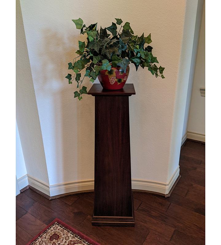 Dark-Dyed Walnut Traditional Tapered Pedestal (real wood veneer) – Pedestal Source