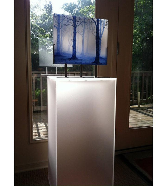 Frosted Acrylic Pedestal Display Pedestal Made in Colorado