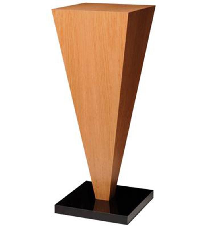 Image Pedestal, Cherry Wood Veneer w/ Black Gloss Base 11.5&quot; x 11.5&quot; 30&quot; -- – Pedestal Source