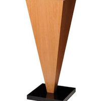 Image Pedestal, Cherry Wood Veneer w/ Black Gloss Base 11.5" x 11.5" 30" -- – Pedestal Source