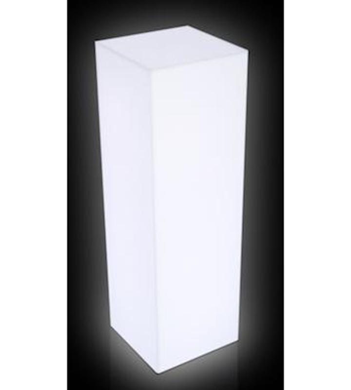 Lighted Acrylic Sign White Pedestal w/ Color-change LED 11-1/2&quot; x 11-1/2&quot; 24&quot; – Pedestal Source