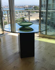 Mahogany-Dyed Walnut Pedestal (real wood veneer) – Pedestal Source